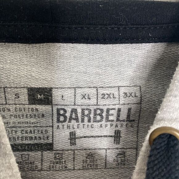 BARBELL Athletic Apparel Men’s Light Gray Pullover Hoodie Size M - Picture 3 of 8